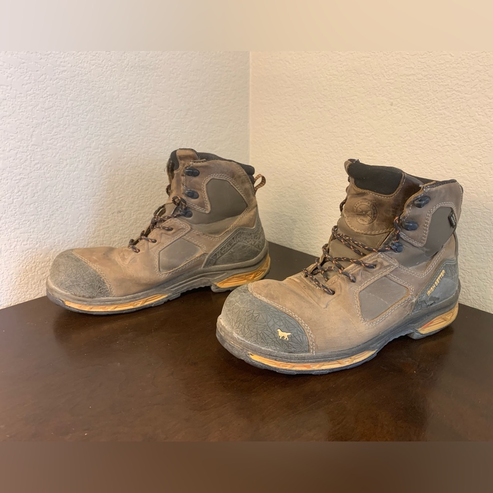 RED WING IRISH SETTER Men's Brown Steel Toe Work Safety Boots US Size 10.5 D